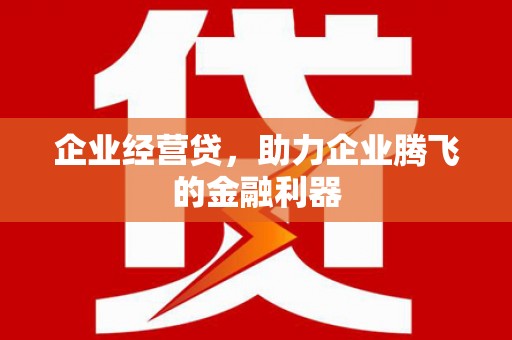 行唐企业经营贷，助力企业腾飞的金融利器