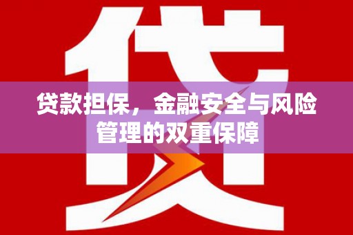 行唐贷款担保，金融安全与风险管理的双重保障