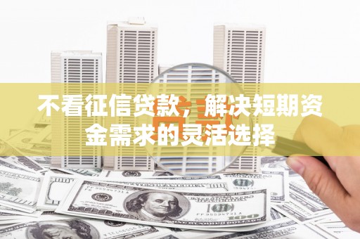 行唐不看征信贷款，解决短期资金需求的灵活选择