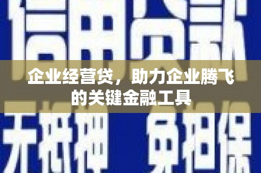 行唐企业经营贷，助力企业腾飞的关键金融工具