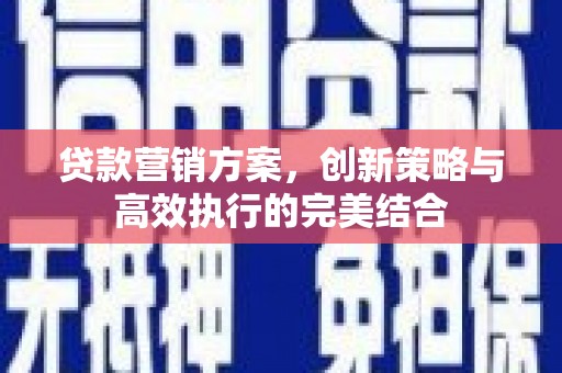 行唐贷款营销方案，创新策略与高效执行的完美结合