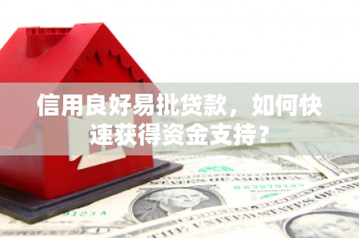 行唐信用良好易批贷款，如何快速获得资金支持？