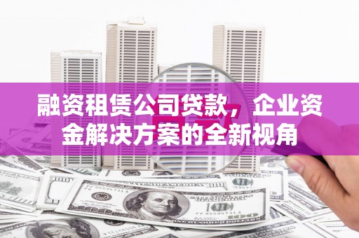 行唐融资租赁公司贷款，企业资金解决方案的全新视角