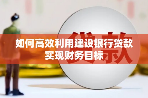 行唐如何高效利用建设银行贷款实现财务目标