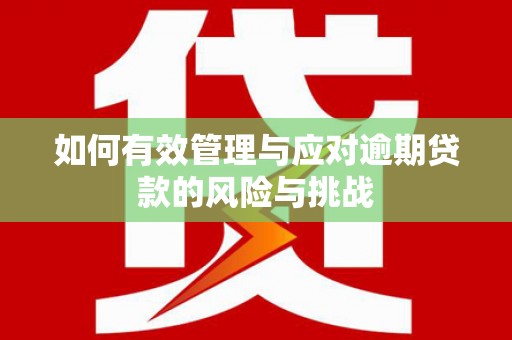 行唐如何有效管理与应对逾期贷款的风险与挑战