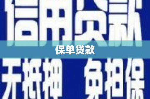 行唐保单贷款