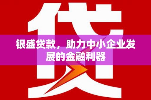 行唐银盛贷款，助力中小企业发展的金融利器