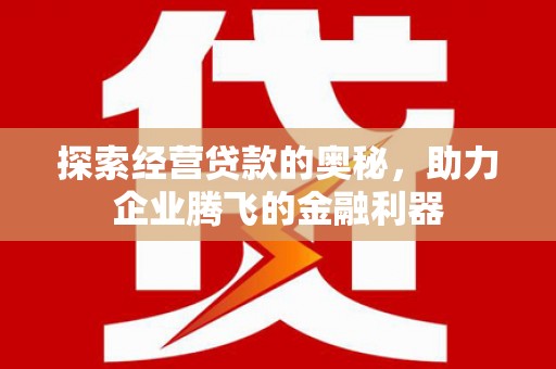 行唐探索经营贷款的奥秘，助力企业腾飞的金融利器