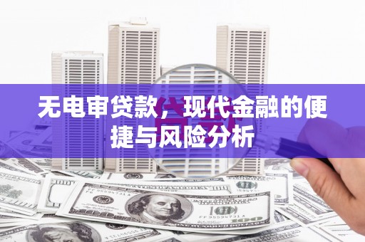 行唐无电审贷款，现代金融的便捷与风险分析