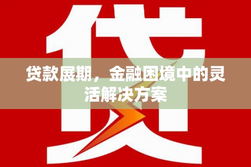 行唐贷款展期，金融困境中的灵活解决方案
