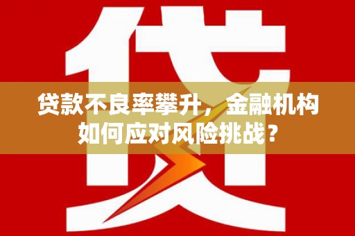 行唐贷款不良率攀升，金融机构如何应对风险挑战？