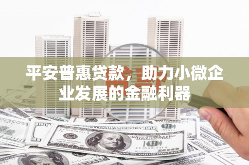 行唐平安普惠贷款，助力小微企业发展的金融利器
