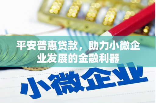 行唐平安普惠贷款，助力小微企业发展的金融利器