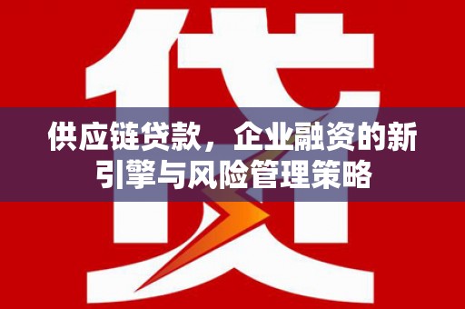 行唐供应链贷款，企业融资的新引擎与风险管理策略