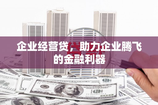 行唐企业经营贷，助力企业腾飞的金融利器