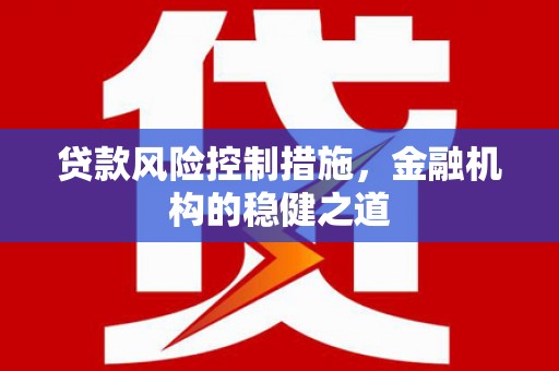 行唐贷款风险控制措施，金融机构的稳健之道