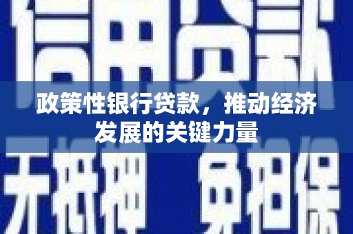 行唐政策性银行贷款，推动经济发展的关键力量