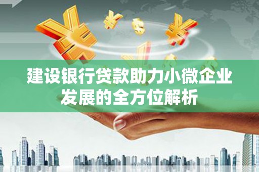 行唐建设银行贷款助力小微企业发展的全方位解析
