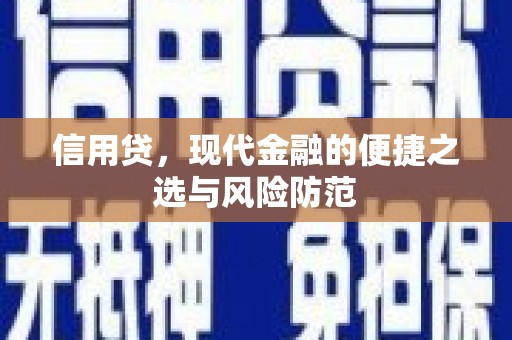 行唐信用贷，现代金融的便捷之选与风险防范