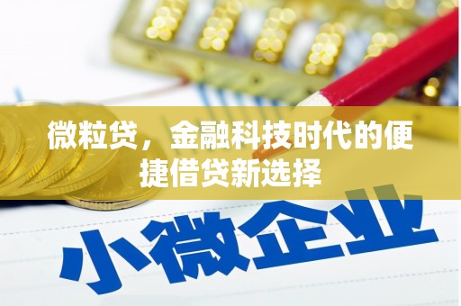 行唐微粒贷，金融科技时代的便捷借贷新选择